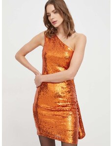 Obleka Silvian Heach oranžna barva