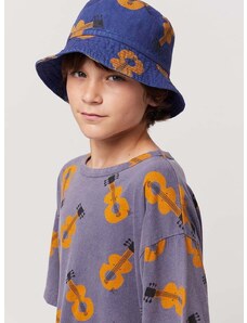 Otroški bombažni klobuk Bobo Choses mornarsko modra barva