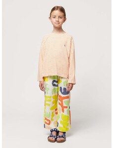 Otroške bombažne hlače Bobo Choses rumena barva