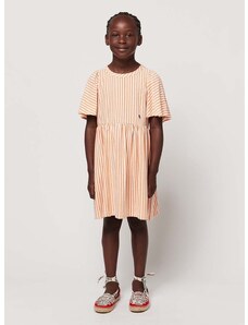 Otroška bombažna obleka Bobo Choses oranžna barva