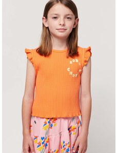 Otroška kratka majica Bobo Choses oranžna barva