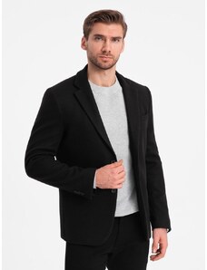 Ombre Clothing Trendovski črn moški suknjič V3 BLZB-0118