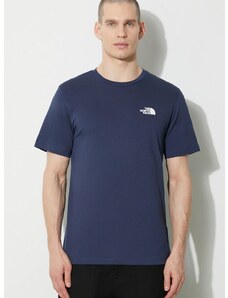Kratka majica The North Face M S/S Simple Dome Tee moška, mornarsko modra barva, NF0A87NG8K21