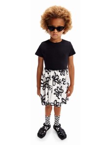 Otroška obleka Desigual črna barva