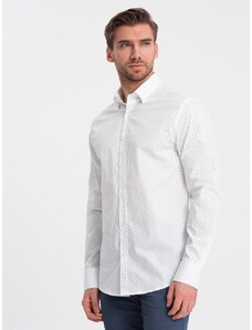 Ombre Clothing Zanimiva bela srajca s trendovskim vzorcem V1 SHCS-0156