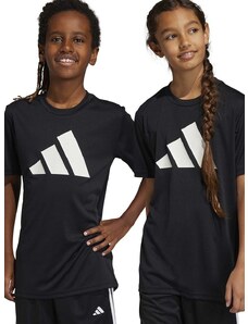 Otroška kratka majica adidas U TR-ES LOGO črna barva