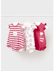 Body za dojenčka Mayoral Newborn 3-pack rdeča barva