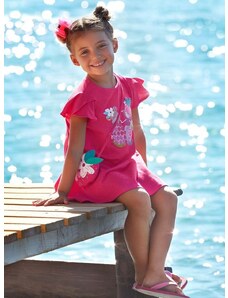 Otroška bombažna obleka Mayoral roza barva