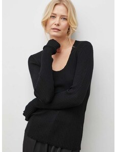 Volnen pulover By Malene Birger ženski, črna barva