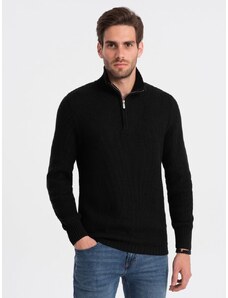 Ombre Clothing Eleganten moški pulover v črni barvi V3 SWZS-0105