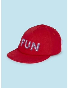 Otroška bombažna bejzbolska kapa Mayoral rdeča barva