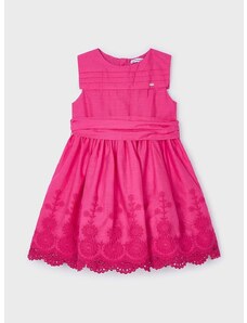 Otroška bombažna obleka Mayoral roza barva