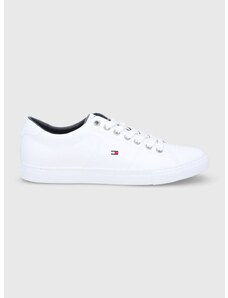 Usnjeni čevlji Tommy Hilfiger bela barva