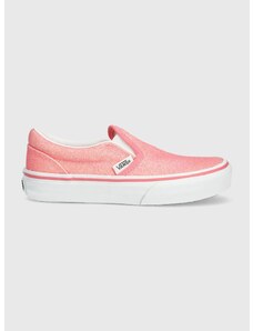 Otroške teniske Vans UY Classic Slip-On roza barva