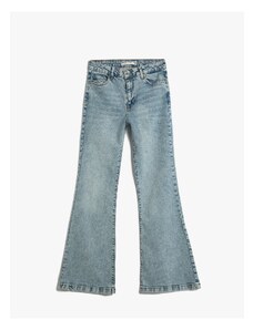 Koton španske hlače iz jeansa za noge Slim Fit Normal Pas - Victoria Jean