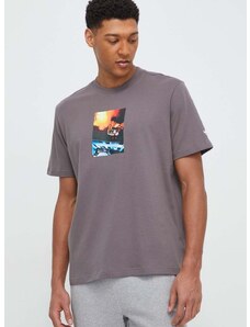 Bombažna kratka majica adidas Originals moški, siva barva