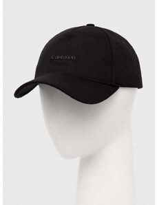 Bombažna bejzbolska kapa Calvin Klein črna barva