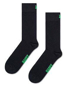 Nogavice Happy Socks Solid črna barva