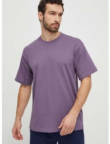 Bombažna kratka majica adidas Originals moški, vijolična barva