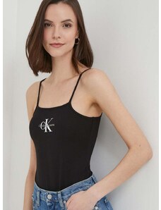 Body Calvin Klein Jeans ženski, črna barva
