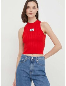 Top Calvin Klein Jeans ženski, rdeča barva