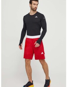 Kratke hlače za vadbo adidas Performance rdeča barva