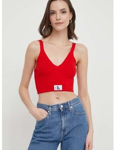 Top Calvin Klein Jeans ženski, rdeča barva