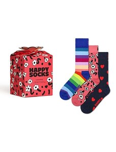 Nogavice Happy Socks Gift Box Flower Socks 3-pack