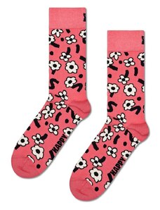 Nogavice Happy Socks Dancing Flower Sock roza barva