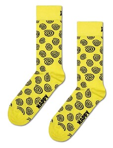 Nogavice Happy Socks Swirl Sock rumena barva