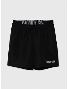 Otroške kopalne kratke hlače Calvin Klein Jeans črna barva