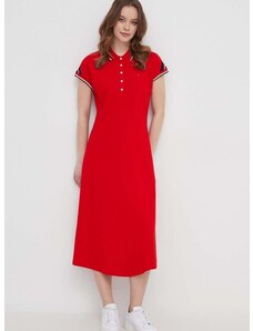 Obleka Tommy Hilfiger rdeča barva