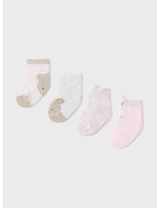 Nogavice za dojenčka Mayoral Newborn 4-pack roza barva