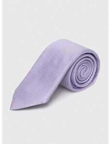 Svilena kravata BOSS vijolična barva