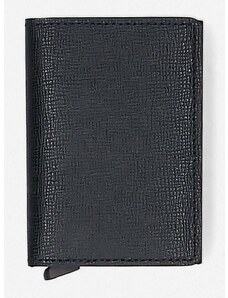 Usnjena denarnica Secrid črna barva