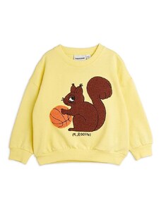 Otroški bombažen pulover Mini Rodini rumena barva