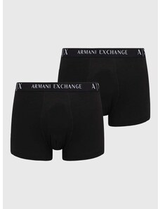 Boksarice Armani Exchange 2-pack moški, črna barva