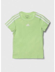 Otroška kratka majica adidas zelena barva