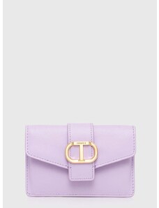 Usnjena denarnica Twinset ženski, vijolična barva