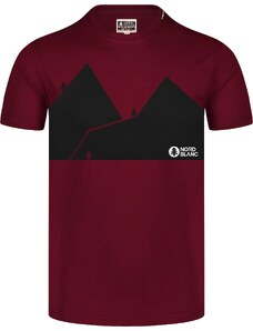 Nordblanc Temno Rdeča moška bombažna majica MOUNTAINS