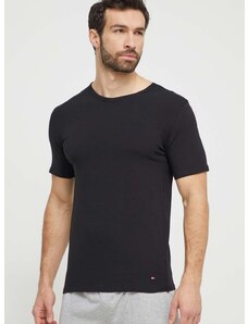Bombažna kratka majica Tommy Hilfiger 3-pack moški, črna barva