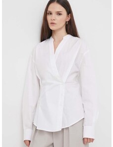 Bombažna srajca Calvin Klein ženska, bela barva