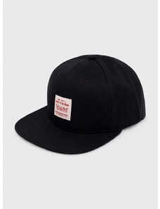Bombažna bejzbolska kapa Levi's črna barva