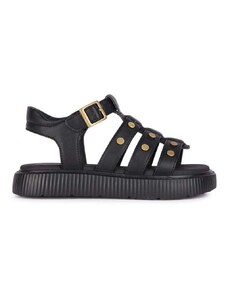 Otroški sandali Geox črna barva
