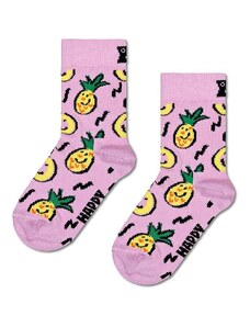 Otroške nogavice Happy Socks Kids Pineapple Sock roza barva