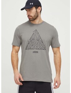 Bombažna kratka majica adidas TIRO moška, bež barva