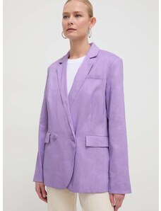 Lanen suknjič Silvian Heach vijolična barva
