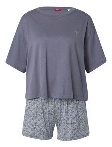 ESPRIT Kratke hlače za spanje bazaltno siva / svetlo siva