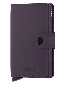 Usnjena denarnica Secrid Miniwallet Matte Dark Purple vijolična barva