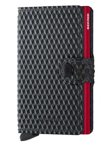 Usnjena denarnica Secrid Cubic Black-Red črna barva